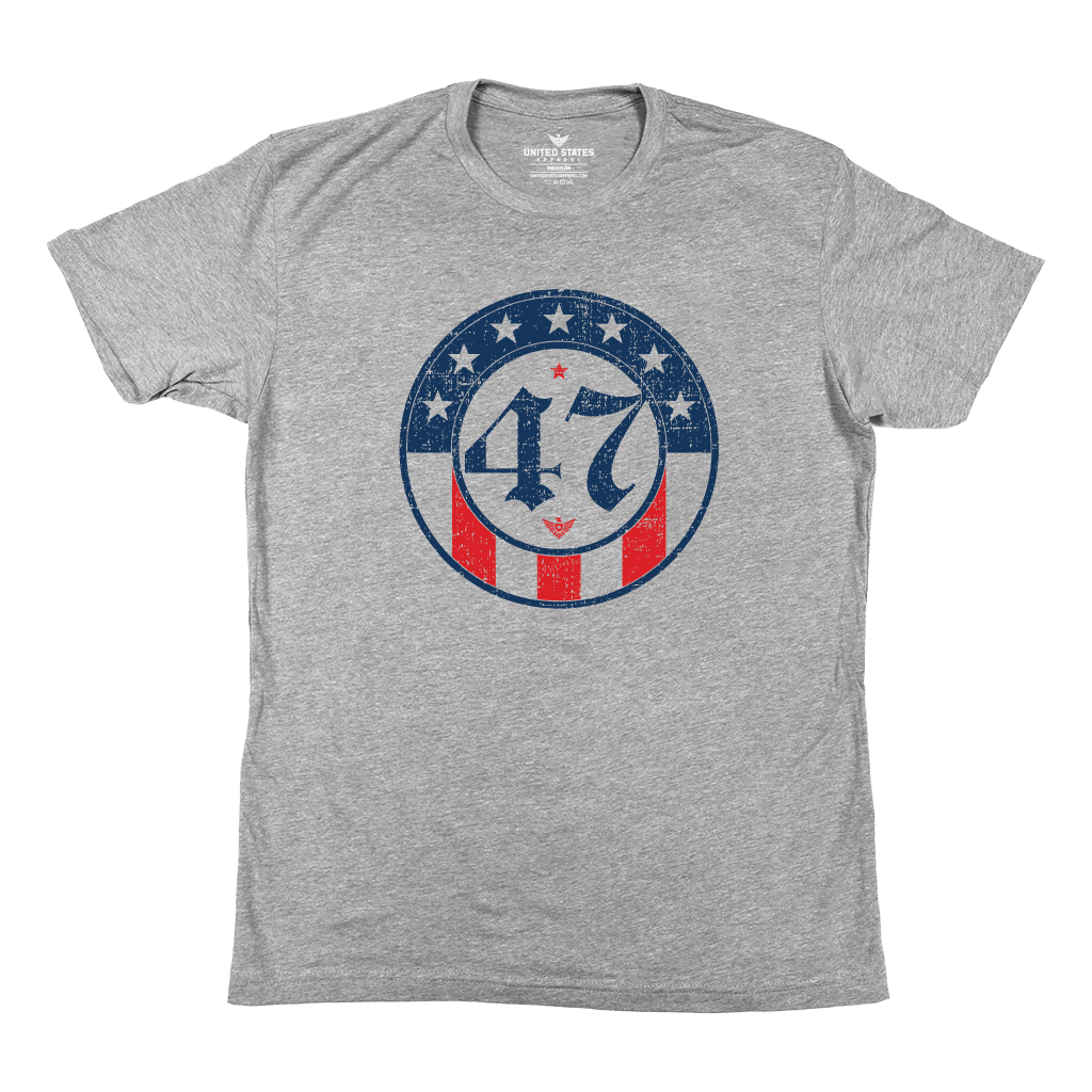 "47 Pin" Heather Grey T-Shirt