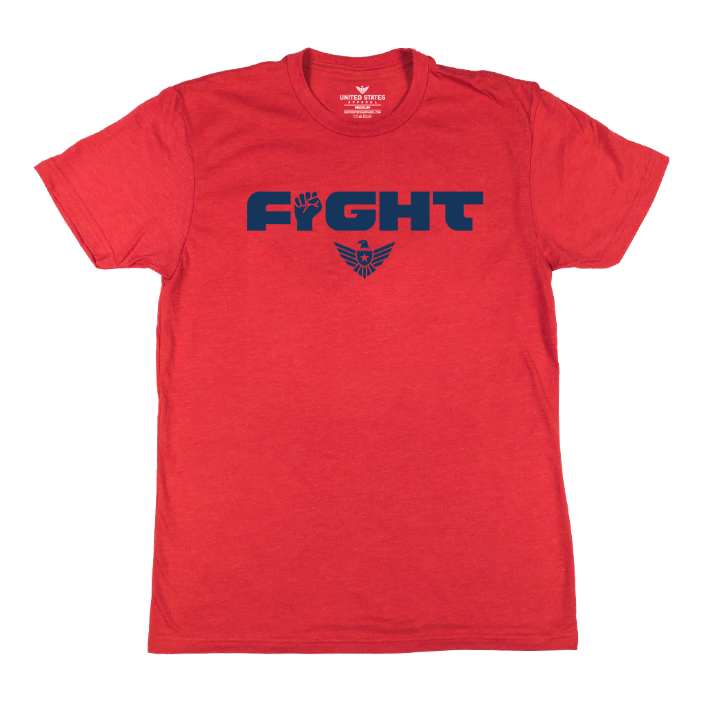 "FIGHT (Fist)" Heather Red T-Shirt