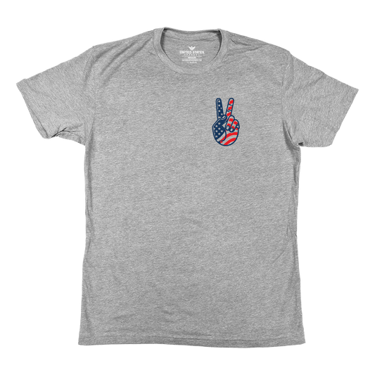 "Flag Peace" Heather Grey T-Shirt